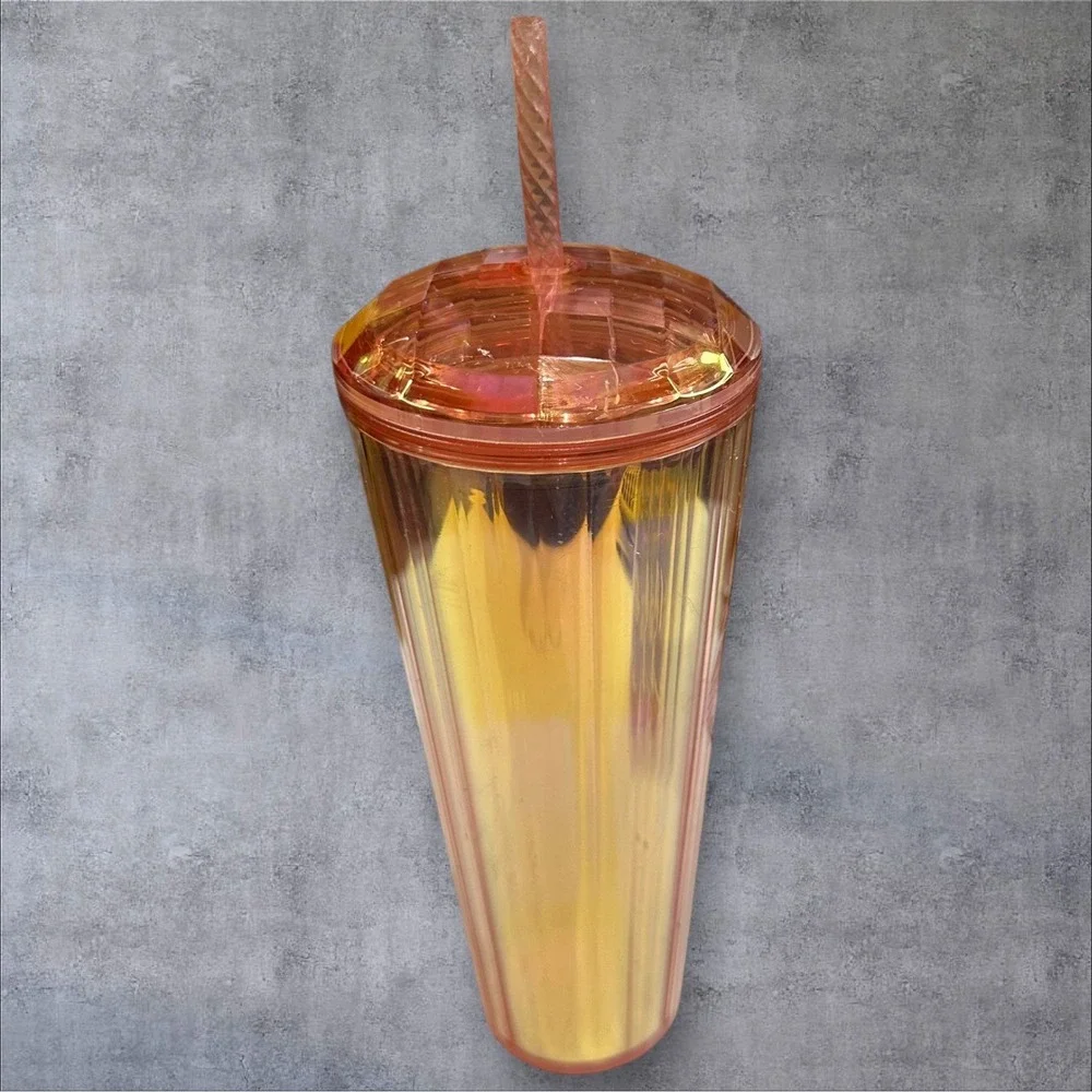 Starbucks 24oz Venti‎ Iridescent Orange Kaleidoscope Unicorn Tumbler Cup 2019